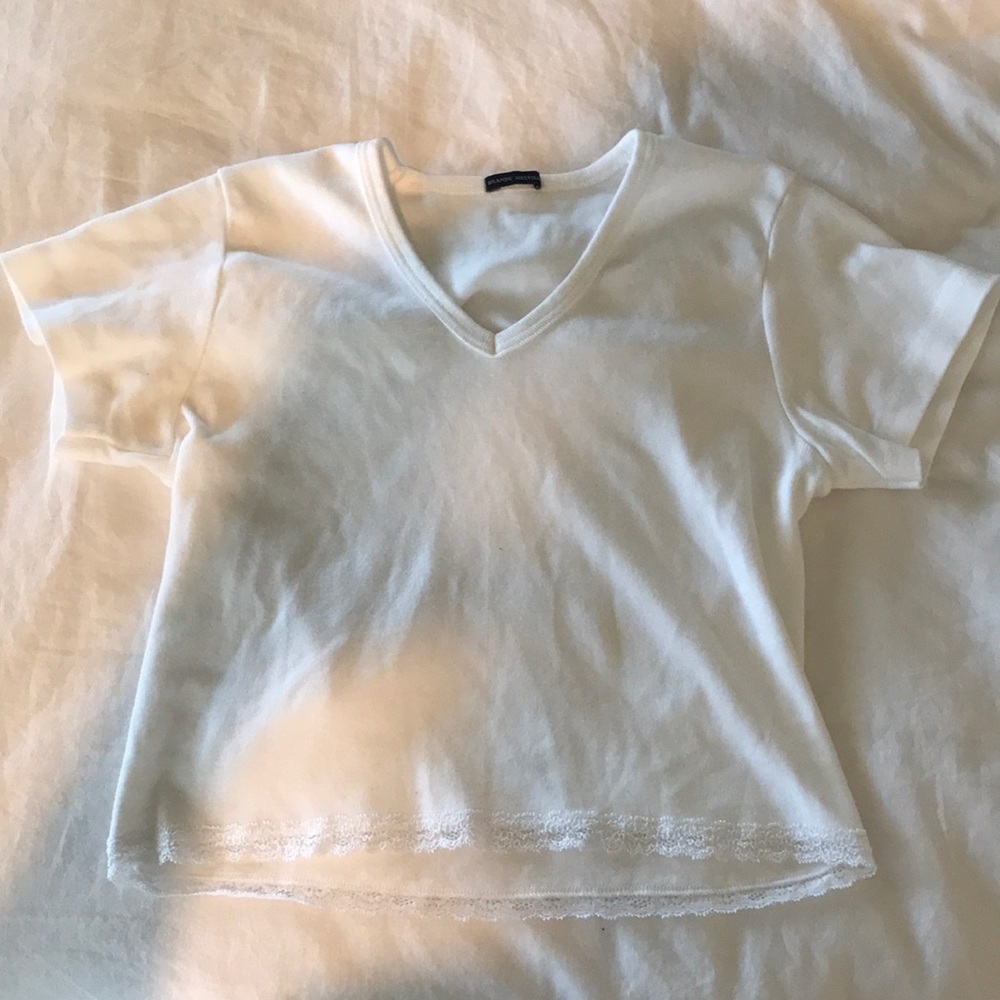 White cropped Brandy Melville tee!